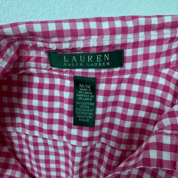 Ralph Lauren Raspberry Check Buttondown, M - Picture 5 of 5